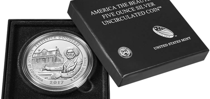 017 America the Beautiful 5-Ounce Silver Coin –Frederick Douglass