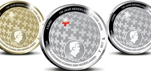 Dutch Red Cross 150th anniversary commemorative coins from the Royal Dutch Mint