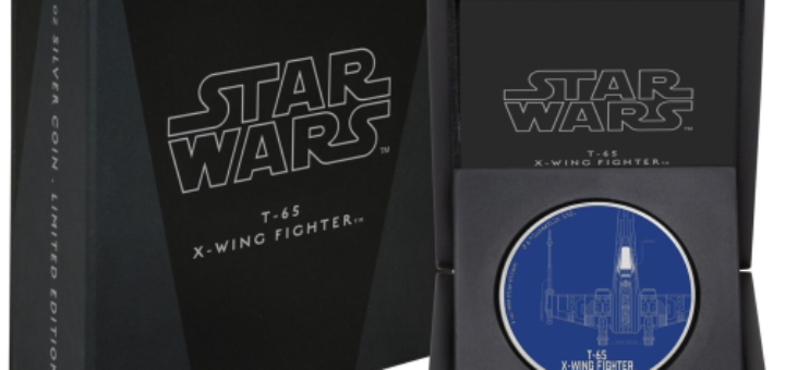 T 65 X WING FIGHTER Star Wars Ships 1 Oz Silver Coin from the New Zealand Mint