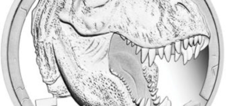 5-ounce silver Tyrannosaurus Rex coin for Tuvalu