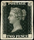 1840 UK 2d Blue Master Die Proof