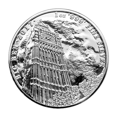 2017 Landmarks of Britain series -  2 Pound Big Ben 1 oz Silver Coin