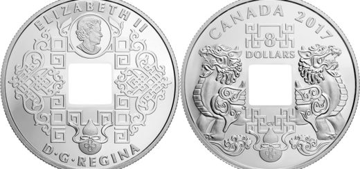 Canada 2017 Feng Shui Talisman Charms $8 Pure Silver coin with Chinese Square Hole