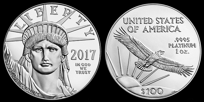 2017 1Oz. Platinum American Eagle Coin