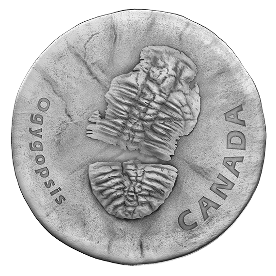 2017 $20 Ancient Canada: Ogygopsis Silver Coin from the Royal Canadian Mint 
