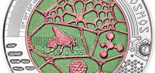 MICROCOSM Mikrokosmos Butterfly Niobium Bimetallic Silver Coin