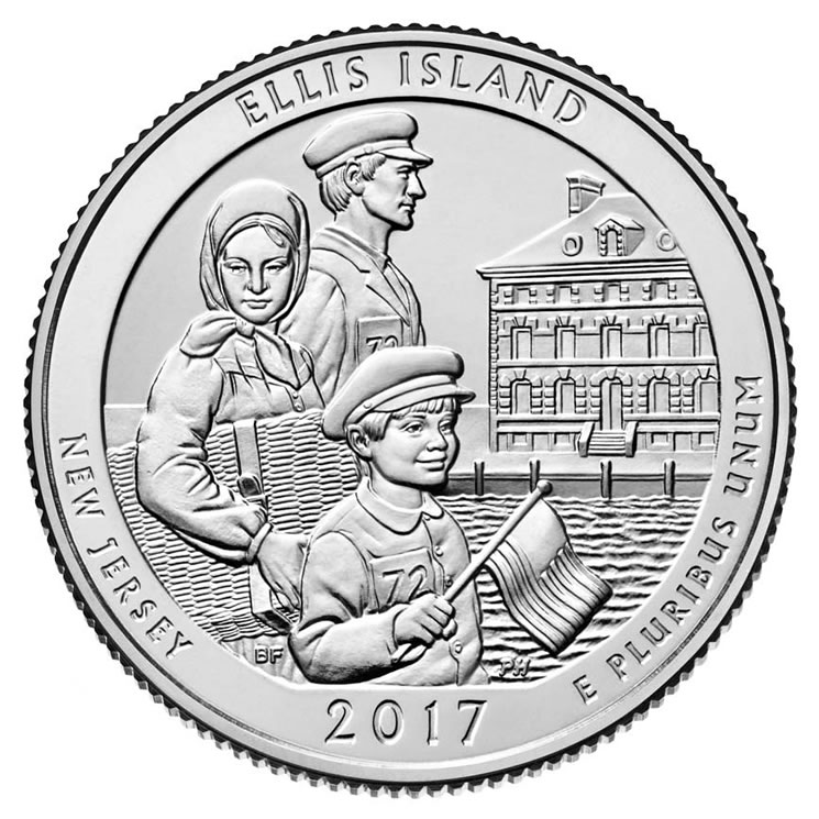 2017 Ellis Island 5oz Silver Coin