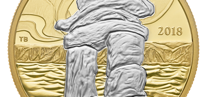 Pure Silver Coin The Royal Canadian Mint released the 2018 Iconic Canada: Inukshuk -1 oz. Reverse Gold-Plated Pure Silver Coin. This coin highlights one of the country’s more iconic landmarks, the inukshuk, whose open arms makes it a beautiful representation of Canada’s northern spirit. This special reverse gold-plated $20 coin celebrates an esteemed cultural icon that carries special meaning for the Inuit. To the Inuit, it is regarded as a guide or warning to those who follow in their footsteps across the often-harsh northern landscape and to all Canadians coast to coast to coast, it is a foremost symbol of our common spirit of community and friendship, Its name meaning "a thing that acts on behalf of a person," an Inukshuk (pronounced "inook-shook") is a sculpture of piled stone used as a place marker, navigational aid and communication tool. This beautiful 2018 reverse gold-plated one ounce fine silver $20 coin designed by Tony Bianco The gold-plated obverse features the silver effigy of Her Majesty Queen Elizabeth II by Susanna Blunt. The reverse features the rocky northern landscape, an Inuit stone marker rises up from a mound which carries special significance as a communication tool and a hunting and navigational aid for the Inuit. the engraved word "CANADA", the year "2018" and the face value "20 DOLLARS". The REVERSE GOLD PLATING gives this 99.99% pure silver coin a magnificent gold coin appearance. The coin is encapsulated and presented in a Royal Canadian Mint-branded maroon custom case with a black outer protective box and is accompanied by a certificate of authenticity. This coin has a limited Mintage of just 5,000 coins worldwide.