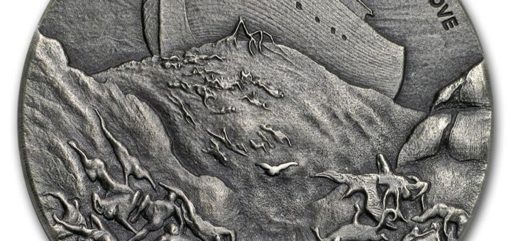 2018 Biblical Series - Noah's Dove 2 oz High-Relief Rimless Silver Coin
