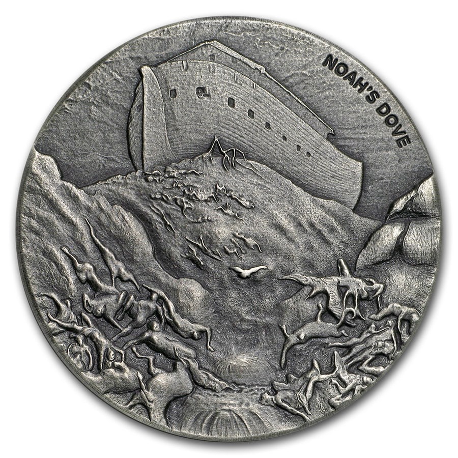 2018 Biblical Series - Noah's Dove 2 oz High-Relief Rimless Silver Coin