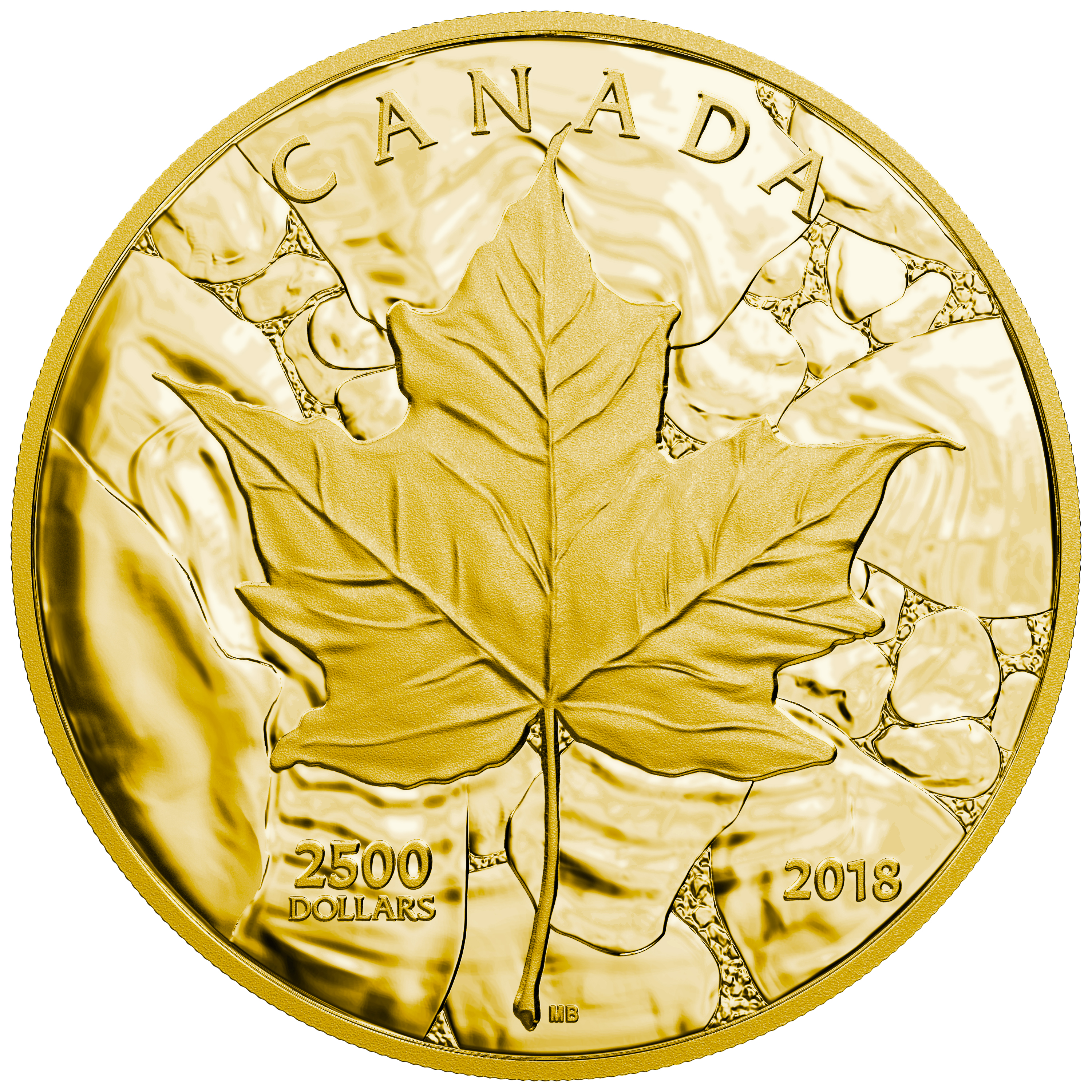 2018 Canada $2,500 1 Kilo Proof  Gold Coin - Sugar Maple Majesty
