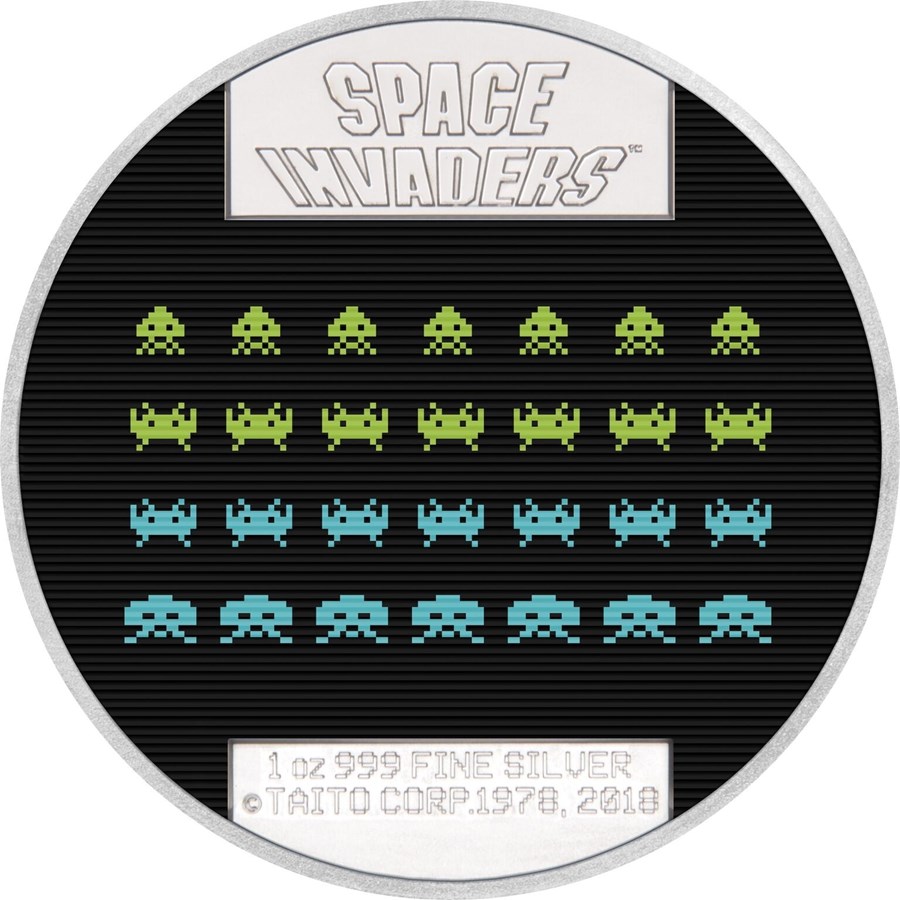 2018 Niue Space Invaders 40th Anniversary 1oz Silver Coin