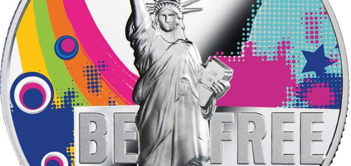 2018 Cameroon BE FREE STATUE OF LIBERTY 2 oz Pure Silver Coin