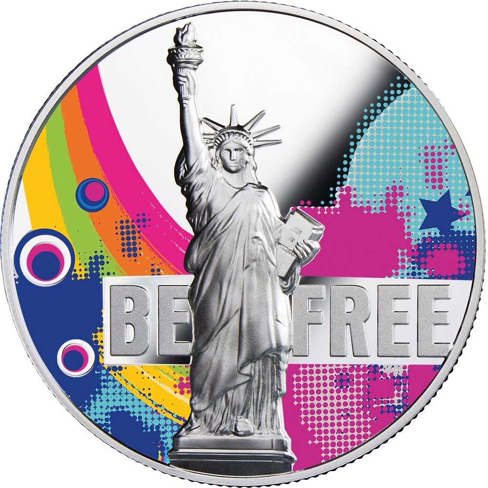 2018 Cameroon BE FREE – STATUE OF LIBERTY Pure Silver Coin
