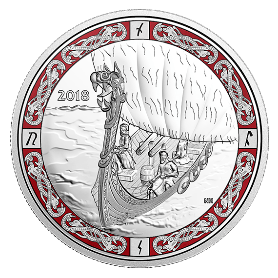 2018 Norse Figureheads- Viking Voyage $20 Silver Coin