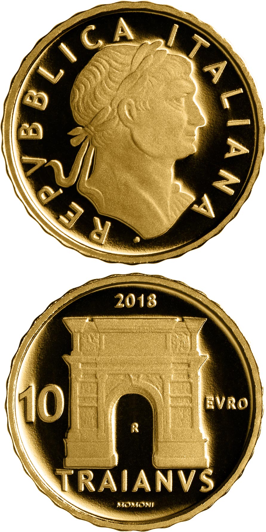Italian Mint Roman Emperors Series – 2018 Trajan Gold Coin