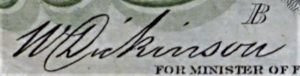 W. Dickinson Signature