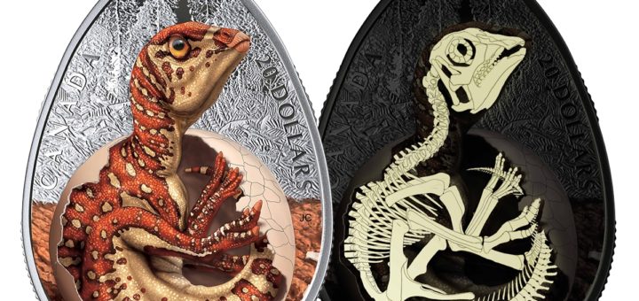 2019 Hatching Hadrosaur $20 Pure Silver Coin from the Royal Canadian Mint