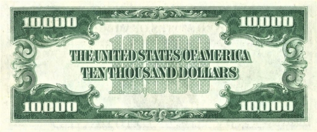 US 10,000 Dollar Federal Reserve Note