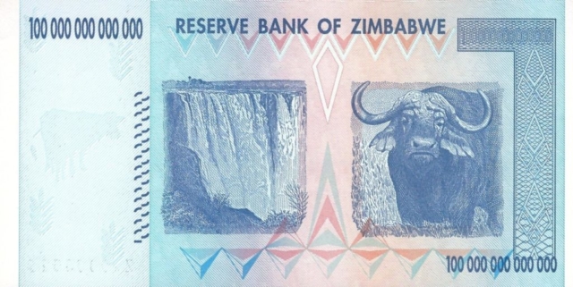 Zimbabwe One Hundred Trillion Dollars