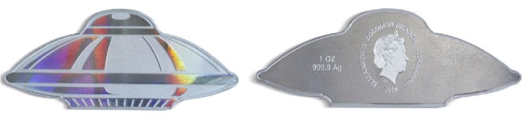 2020 Solomon Islands UFO Shaped Silver Coin