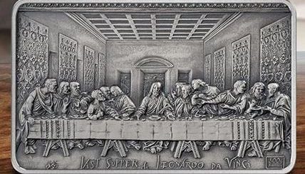 2019 Samoa Leonardo Da Vinci’s Last Supper Silver Coin