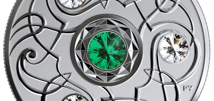 2020 Birthstone series –May - Pure Silver Coin with Swarovski Crystals