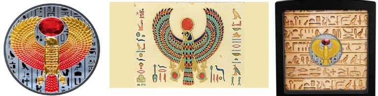 2020 Niue Gold and Silver Coin Featuring Ancient Egyptian Falcon